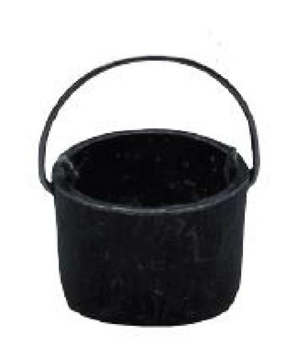 FADEDA Zinnkessel klein mit Kette Höhe 17mm, LxBxH in mm: 15x15x15. Für Krippen, Miniatur-, Hobby- und Modellbau, Puppenhauszubehör u. Modelleisenbahn.