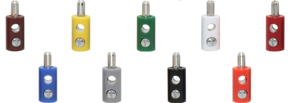 FADEDA Querlochstecker H0,sortiert von allen Farben, LxBxH in mm: 10x5x5. Für Krippen, Miniatur-, Hobby- und Modellbau, Puppenhauszubehör u. Modelleisenbahn.