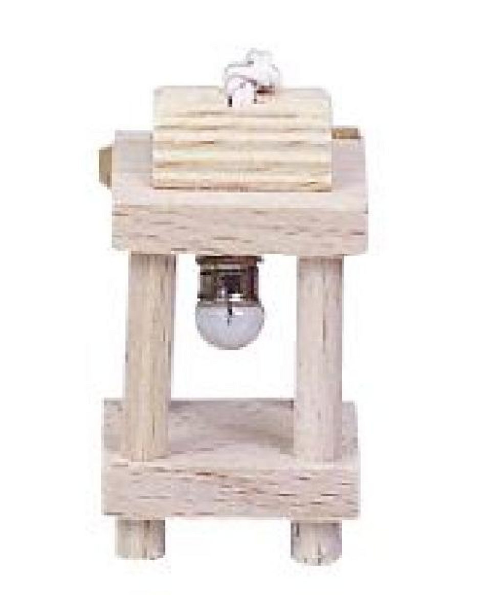 FADEDA LED Holzlaterne ohne Einsatz, LxBxH in mm: 15x15x35. Für Krippen, Miniatur-, Hobby- und Modellbau, Puppenhauszubehör u. Modelleisenbahn.