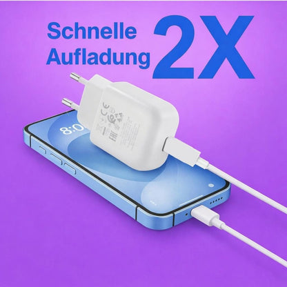 FADEDA USB C Ladegerät Ladekabel für iPhone 16/16 Plus/16 Pro/16 Pro Max/15/15 Plus/15 Pro/15 Pro Max, Galaxy S20fe - S25 und S8 - S10 und A12-A13, A33 und A50 - A55 5g 10W Type C Adapter