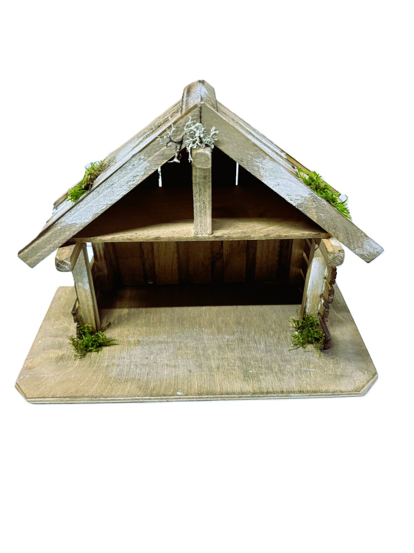 FADEDA Stall Tradition I / Höhe:18,5 cm / handbemalt / detailgetreue Krippen Figuren - Weihnachten Tisch Dekoration Krippe Zubehör