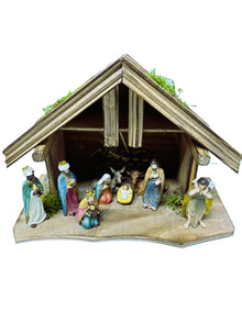 9x FADEDA Krippenfiguren / Höhe:8 cm / handbemalt / detailgetreue Krippen Figuren - Weihnachten Tisch Dekoration Krippe Zubehör