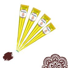 4x FADEDA 100% Natural Henna Paste Cones Kegel Natur-Braun No Mix, No PPD, 100g