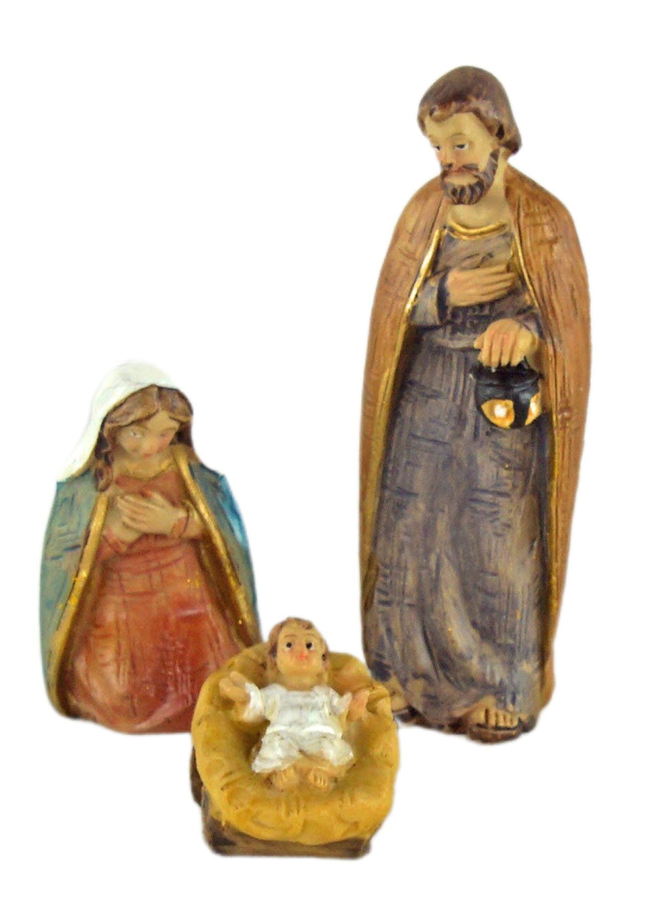 9x FADEDA Krippenfiguren / Höhe:8 cm / handbemalt / detailgetreue Krippen Figuren - Weihnachten Tisch Dekoration Krippe Zubehör