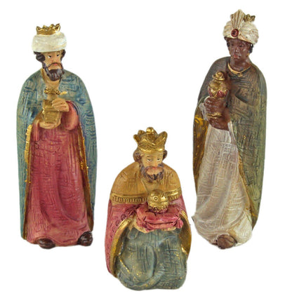 9x FADEDA Krippenfiguren / Höhe:8 cm / handbemalt / detailgetreue Krippen Figuren - Weihnachten Tisch Dekoration Krippe Zubehör