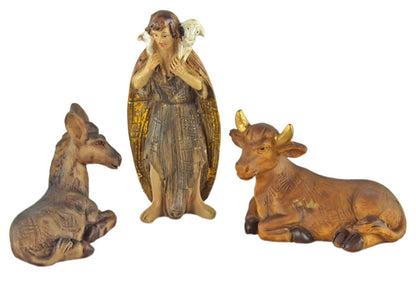 9x FADEDA Krippenfiguren / Höhe:8 cm / handbemalt / detailgetreue Krippen Figuren - Weihnachten Tisch Dekoration Krippe Zubehör