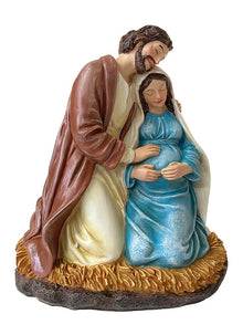 FADEDA Hlg. Familie, Krippenblock  / Höhe:14 cm / handbemalt / detailgetreue Krippen Figuren - Weihnachten Tisch Dekoration Krippe Zubehör