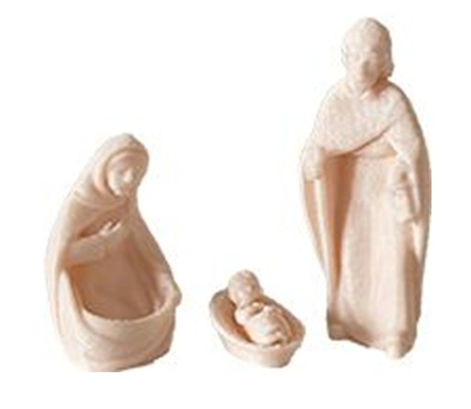 3x FADEDA Heilige Familie creme / Höhe:3 cm / handbemalt / detailgetreue Krippen Figuren - Weihnachten Tisch Dekoration Krippe Zubehör