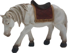 FADEDA Pferd weiß  / Höhe:9 cm / handbemalt / detailgetreue Krippen Figuren - Weihnachten Tisch Dekoration Krippe Zubehör