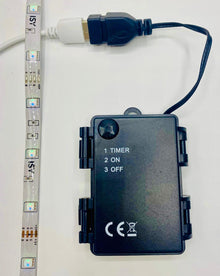 FADEDA Batteriebox f. 3x AA, ON/OFF/TIMER 6 Std. Betrieb/ 18 Std. Pause/USB-Anschluss  / Höhe: 1 cm / 10cm USB Kabel / detailgetreue Krippen Figuren - Weihnachten Tisch Dekoration Krippe Zubehör