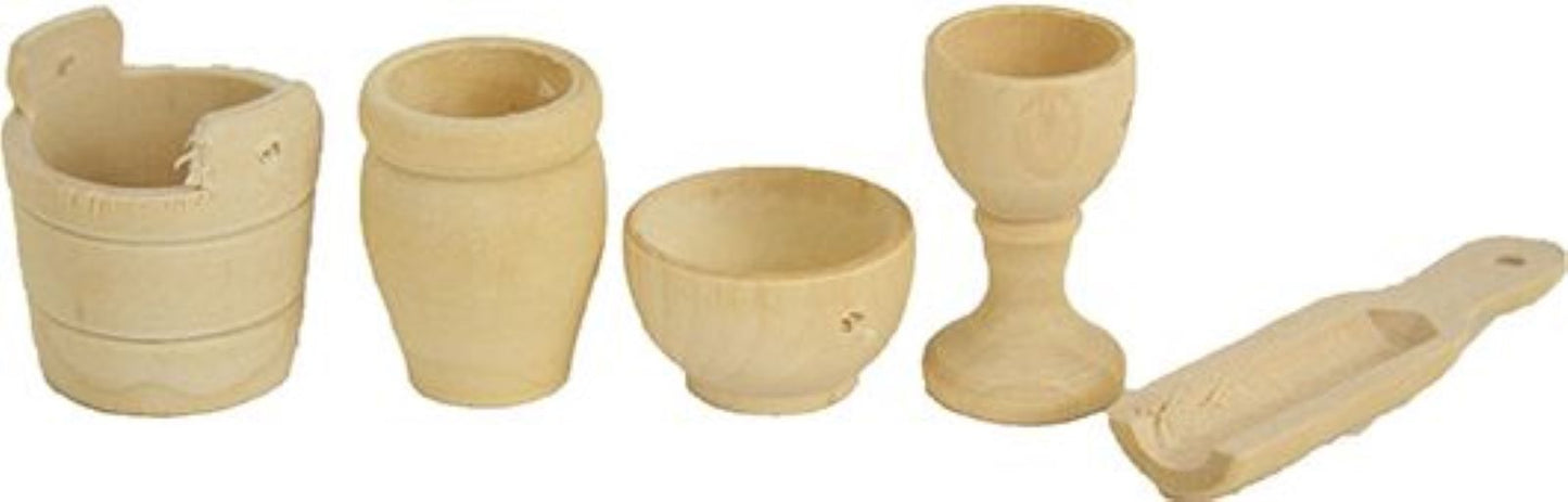 5x FADEDA Miniaturset  / Höhe:3 cm / handbemalt / detailgetreue Krippen Figuren - Weihnachten Tisch Dekoration Krippe Zubehör