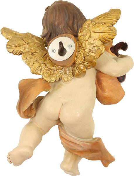 4x FADEDA Wandengel musizierend  / Höhe:15 cm / handbemalt / detailgetreue Krippen Figuren - Weihnachten Tisch Dekoration Krippe Zubehör