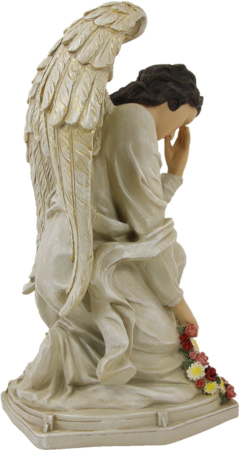 FADEDA Grabengel  / Höhe:41 cm / handbemalt / detailgetreue Krippen Figuren - Weihnachten Tisch Dekoration Krippe Zubehör