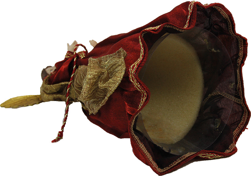 FADEDA Engel mit Stoffkleid, rot  / Höhe:28 cm / handbemalt / detailgetreue Krippen Figuren - Weihnachten Tisch Dekoration Krippe Zubehör