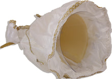 FADEDA Engel mit Stoffkleid, weiß  / Höhe:28 cm / handbemalt / detailgetreue Krippen Figuren - Weihnachten Tisch Dekoration Krippe Zubehör