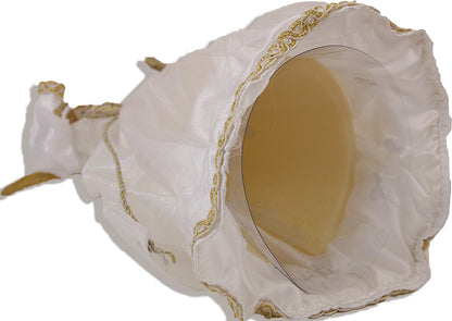 FADEDA Engel mit Stoffkleid, weiß  / Höhe:28 cm / handbemalt / detailgetreue Krippen Figuren - Weihnachten Tisch Dekoration Krippe Zubehör