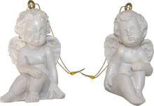 2x FADEDA Engel mit Goldfaden, weiß  / Höhe:5 cm / handbemalt / detailgetreue Krippen Figuren - Weihnachten Tisch Dekoration Krippe Zubehör