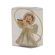 4x FADEDA Winterengelchen mit Faden  / Höhe:5 cm / handbemalt / detailgetreue Krippen Figuren - Weihnachten Tisch Dekoration Krippe Zubehör