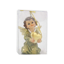 4x FADEDA Engelchen mit Goldfaden  / Höhe:5 cm / handbemalt / detailgetreue Krippen Figuren - Weihnachten Tisch Dekoration Krippe Zubehör