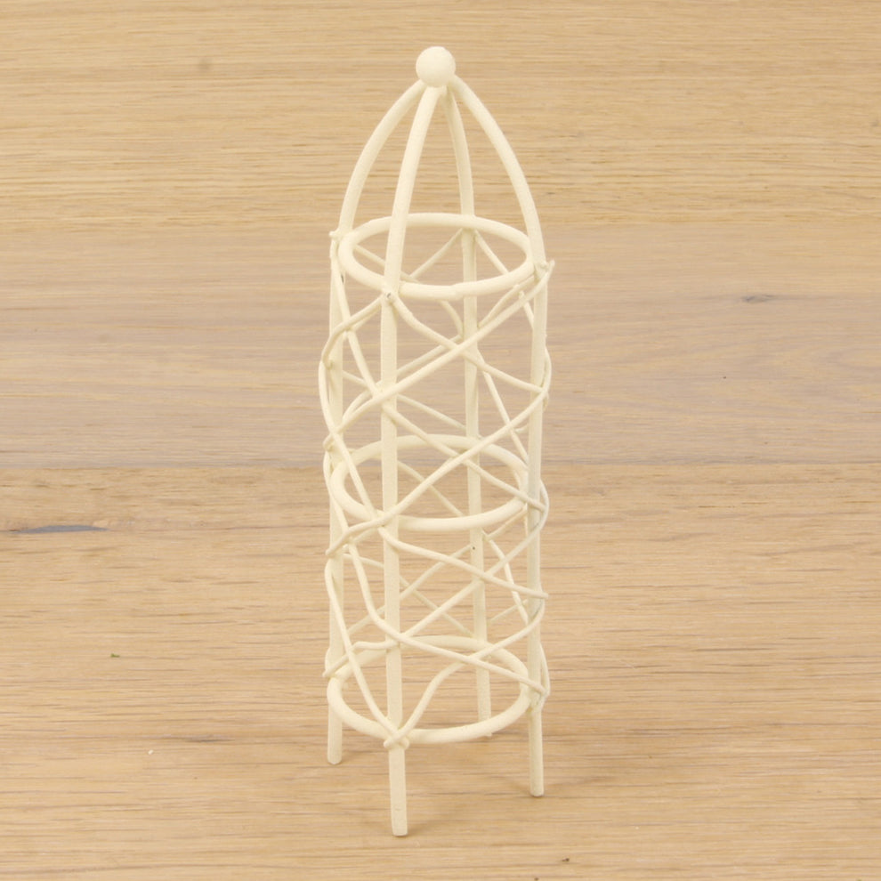 FADEDA Ranksäule mini weiß  / Höhe:12 cm / handbemalt / detailgetreue Krippen Figuren - Weihnachten Tisch Dekoration Krippe Zubehör