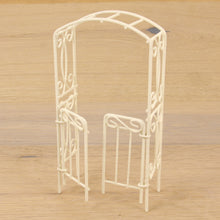 FADEDA Rankbogen mit Türen mini, weiß  / Höhe:10 cm / handbemalt / detailgetreue Krippen Figuren - Weihnachten Tisch Dekoration Krippe Zubehör