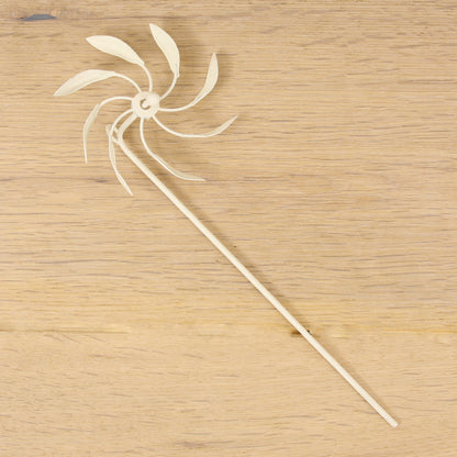 FADEDA Windrad steckbar mini, weiß  / Höhe:14 cm / handbemalt / detailgetreue Krippen Figuren - Weihnachten Tisch Dekoration Krippe Zubehör