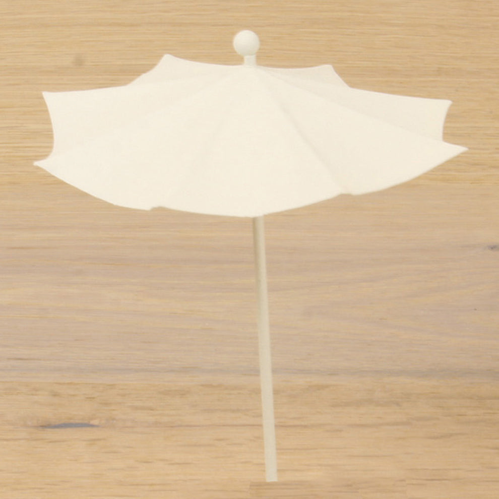 FADEDA Sonnenschirm steckbar, weiß  / Höhe:16 cm / handbemalt / detailgetreue Krippen Figuren - Weihnachten Tisch Dekoration Krippe Zubehör