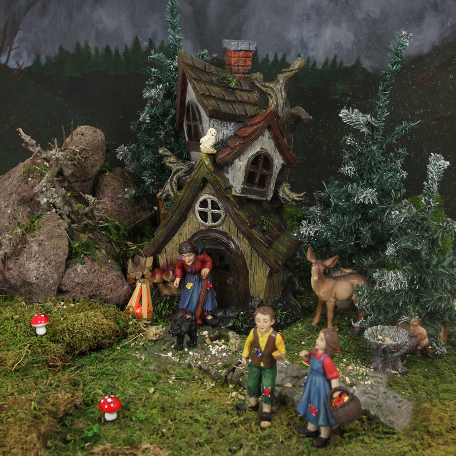 5x FADEDA Hänsel und Gretel  / Höhe:10 cm / handbemalt / detailgetreue Krippen Figuren - Weihnachten Tisch Dekoration Krippe Zubehör