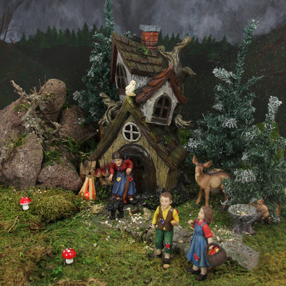 5x FADEDA Hänsel und Gretel  / Höhe:10 cm / handbemalt / detailgetreue Krippen Figuren - Weihnachten Tisch Dekoration Krippe Zubehör