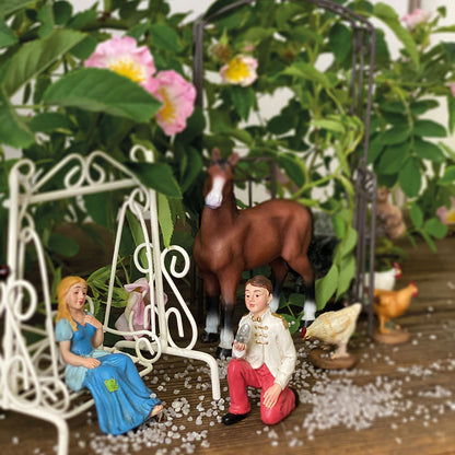 2x FADEDA Aschenputtel / Höhe:8 cm / handbemalt / detailgetreue Krippen Figuren - Weihnachten Tisch Dekoration Krippe Zubehör