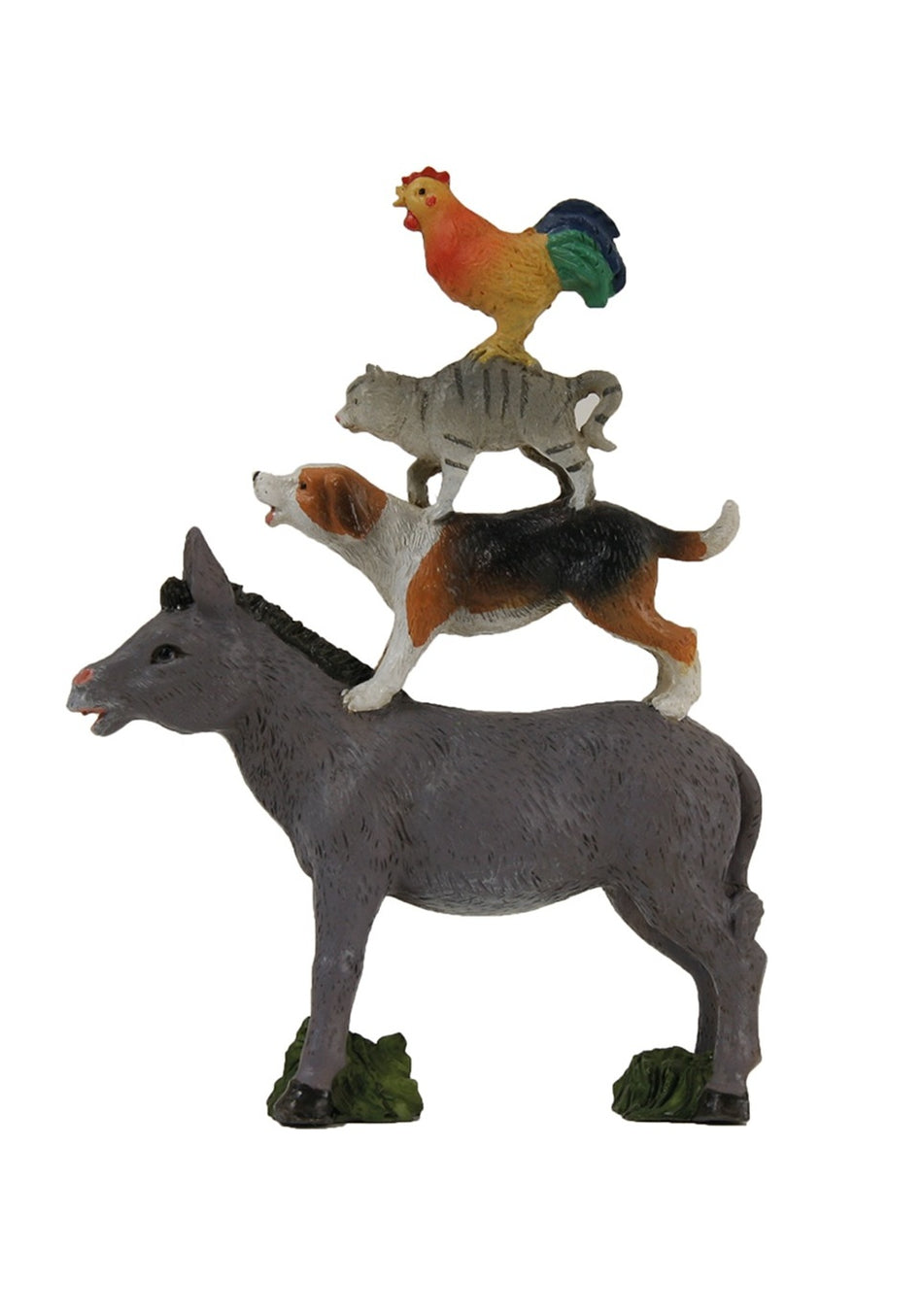 FADEDA Die Bremer Stadtmusikanten  / Höhe:9 cm / handbemalt / detailgetreue Krippen Figuren - Weihnachten Tisch Dekoration Krippe Zubehör