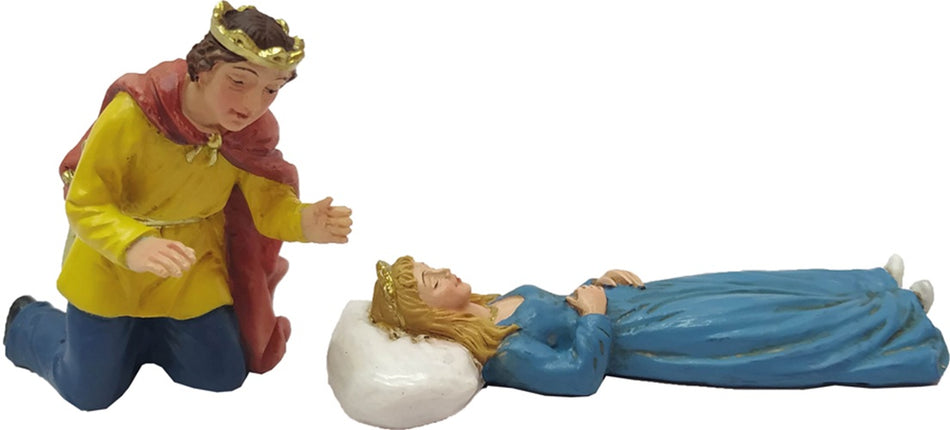 2x FADEDA Dornröschen  / Höhe:8 cm / handbemalt / detailgetreue Krippen Figuren - Weihnachten Tisch Dekoration Krippe Zubehör