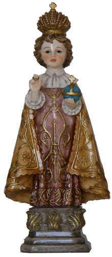 FADEDA Prager Jesuskind, Goldener Umhang  / Höhe:15 cm / handbemalt / detailgetreue Krippen Figuren - Weihnachten Tisch Dekoration Krippe Zubehör