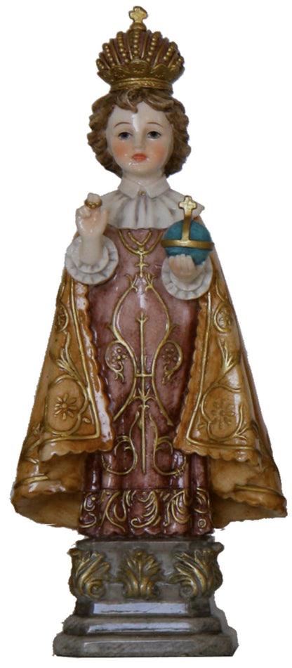FADEDA Prager Jesuskind, Goldener Umhang  / Höhe:15 cm / handbemalt / detailgetreue Krippen Figuren - Weihnachten Tisch Dekoration Krippe Zubehör