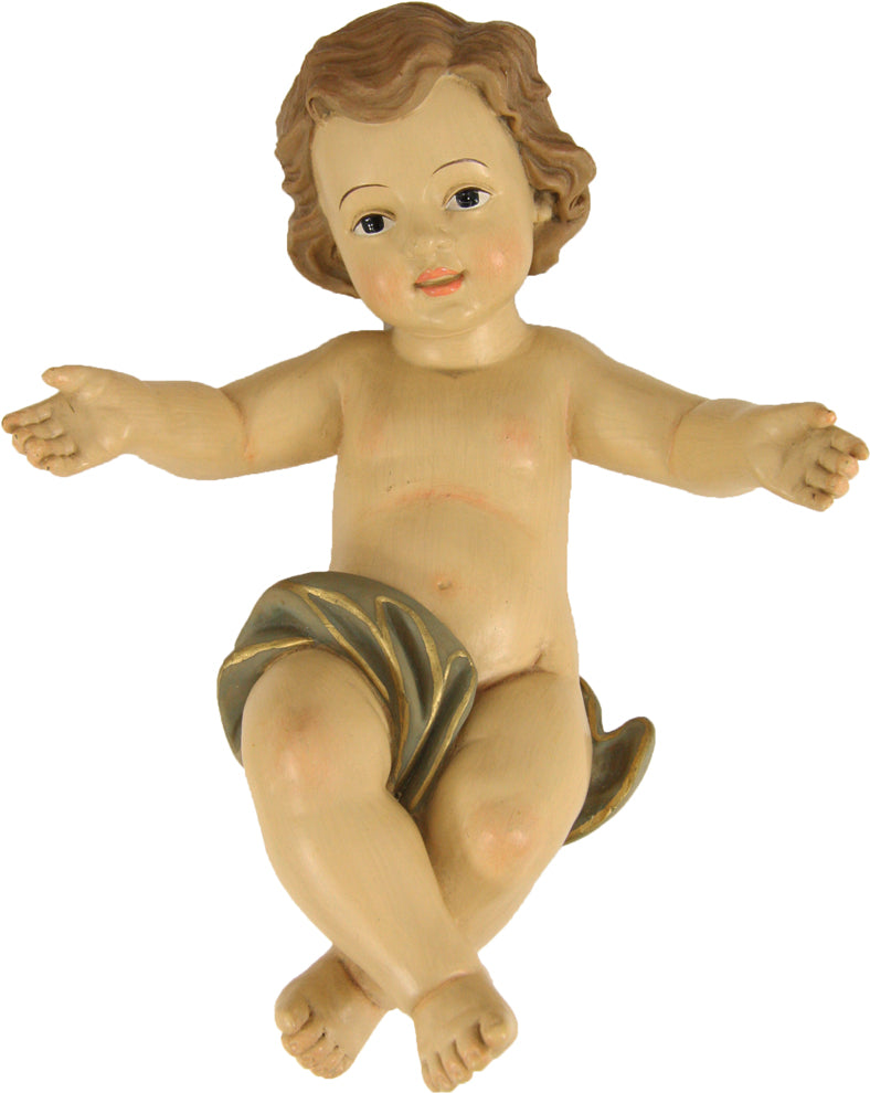 FADEDA Jesuskind  / Höhe:12 cm / handbemalt / detailgetreue Krippen Figuren - Weihnachten Tisch Dekoration Krippe Zubehör