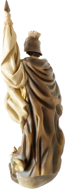 FADEDA Hlg. Florian, gebeizt  / Höhe:28 cm / handbemalt / detailgetreue Krippen Figuren - Weihnachten Tisch Dekoration Krippe Zubehör