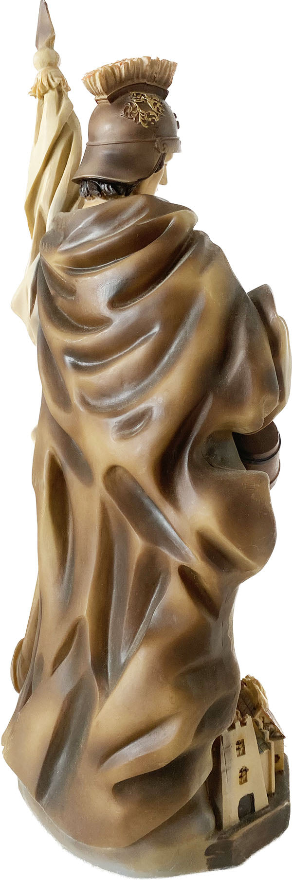 FADEDA Hlg. Florian, gebeizt  / Höhe:28 cm / handbemalt / detailgetreue Krippen Figuren - Weihnachten Tisch Dekoration Krippe Zubehör
