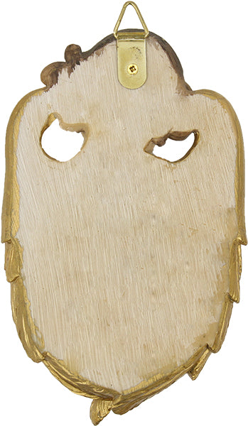 FADEDA Weihwasserkessel "Engelskopf"  / Höhe:14 cm / handbemalt / detailgetreue Krippen Figuren - Weihnachten Tisch Dekoration Krippe Zubehör
