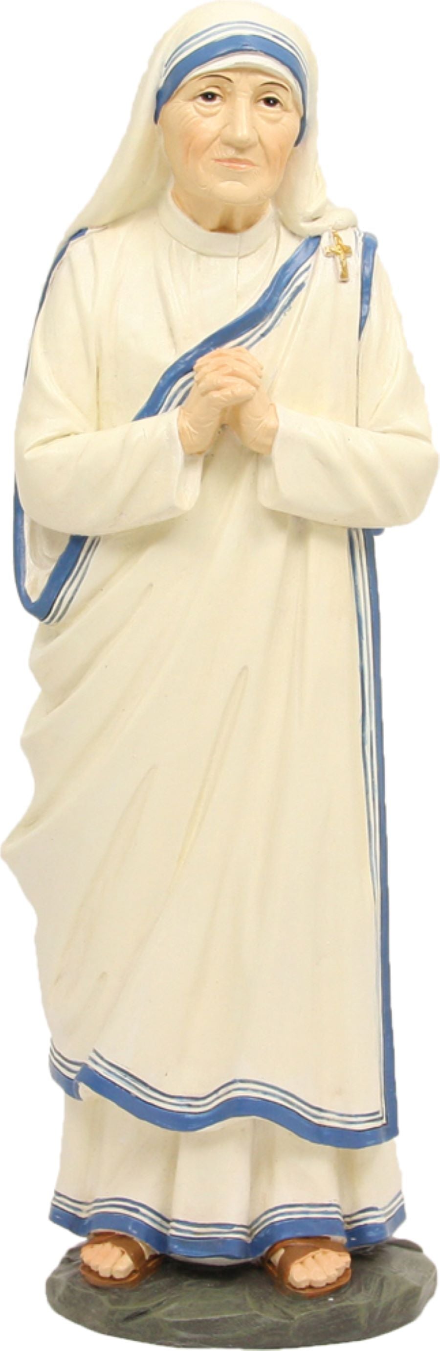 FADEDA Hlg. Mutter Teresa  / Höhe:19 cm / handbemalt / detailgetreue Krippen Figuren - Weihnachten Tisch Dekoration Krippe Zubehör