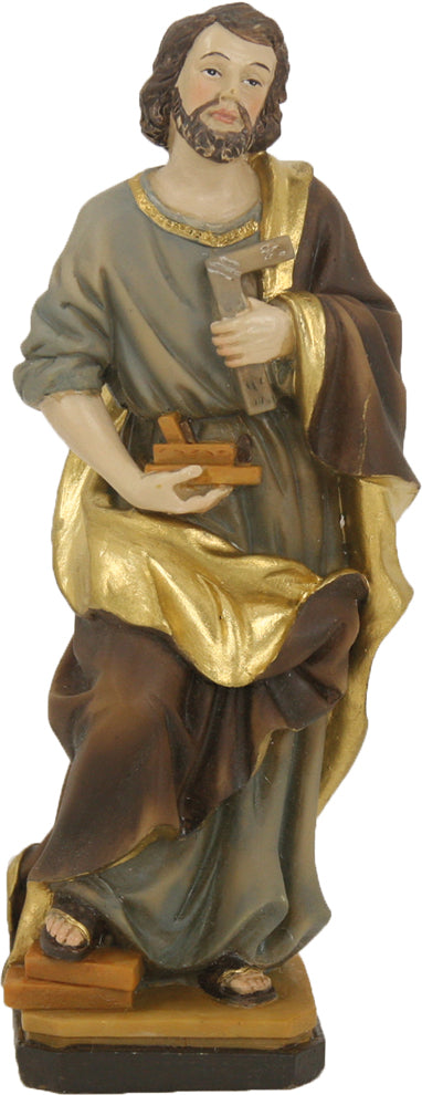 FADEDA Hlg. Josef mit Winkel und Hobel / Höhe:25 cm / handbemalt / detailgetreue Krippen Figuren - Weihnachten Tisch Dekoration Krippe Zubehör