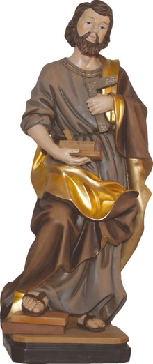FADEDA Hlg. Josef mit Winkel und Hobel  / Höhe:36 cm / handbemalt / detailgetreue Krippen Figuren - Weihnachten Tisch Dekoration Krippe Zubehör