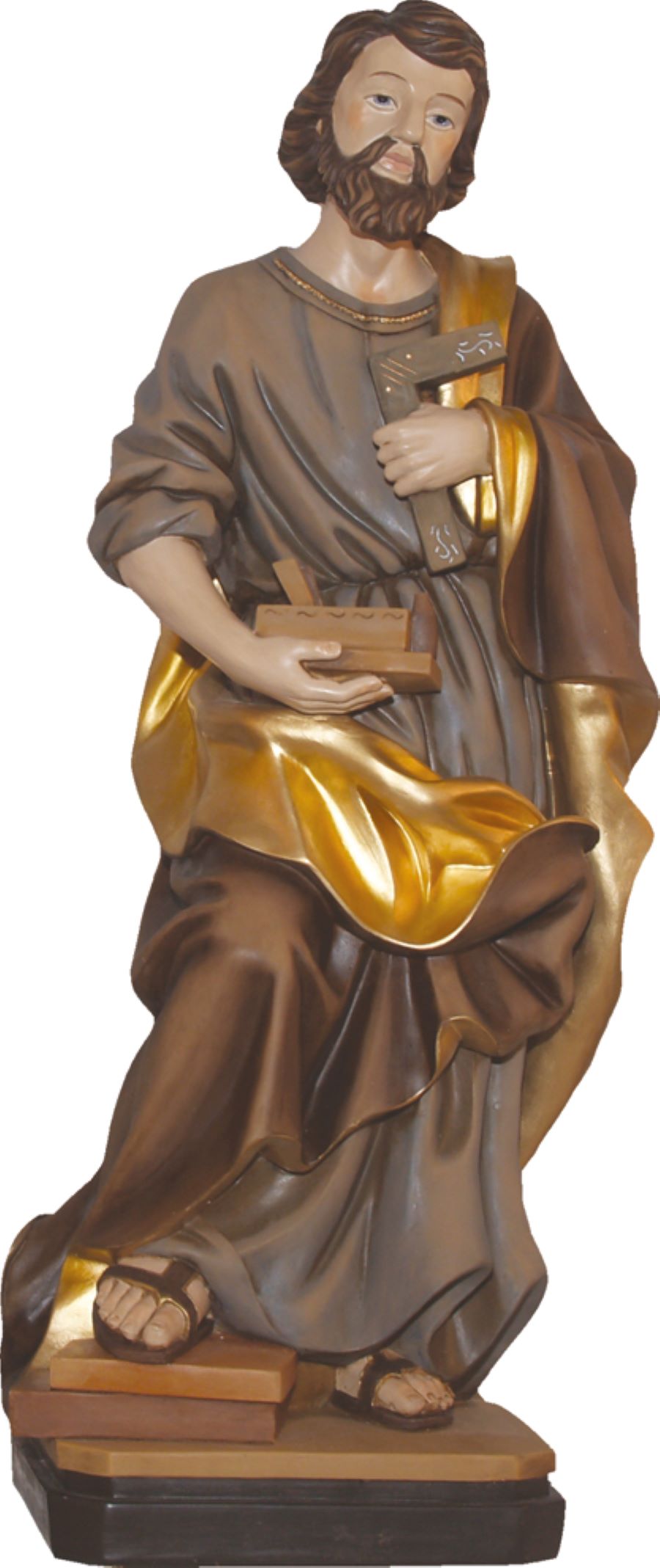 FADEDA Hlg. Josef mit Winkel und Hobel  / Höhe:51 cm / handbemalt / detailgetreue Krippen Figuren - Weihnachten Tisch Dekoration Krippe Zubehör