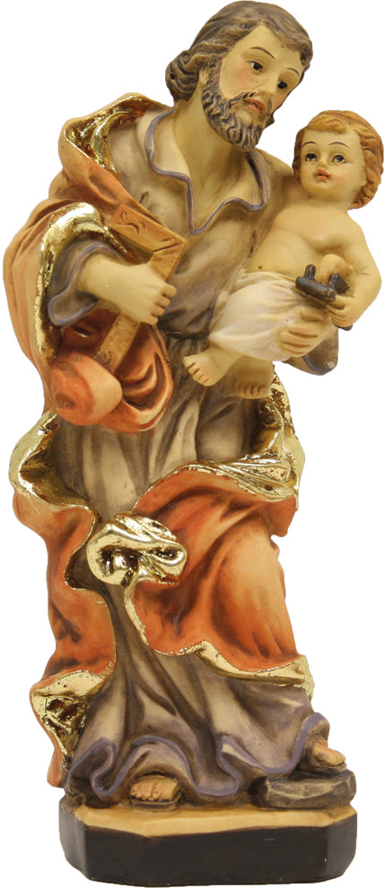 FADEDA Hlg. Josef mit Kind  / Höhe:30 cm / handbemalt / detailgetreue Krippen Figuren - Weihnachten Tisch Dekoration Krippe Zubehör