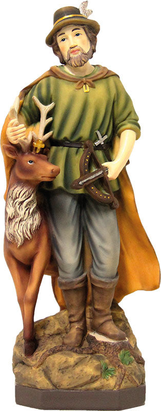 FADEDA Hlg. Hubertus  / Höhe:13 cm / handbemalt / detailgetreue Krippen Figuren - Weihnachten Tisch Dekoration Krippe Zubehör