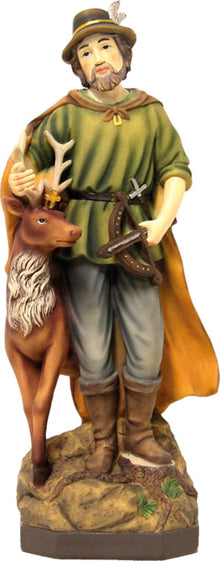 FADEDA Hlg. Hubertus  / Höhe:30 cm / handbemalt / detailgetreue Krippen Figuren - Weihnachten Tisch Dekoration Krippe Zubehör