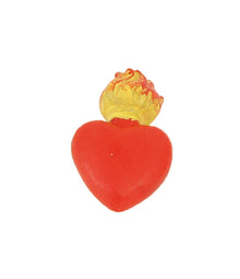 FADEDA Flammendes Herz – Hlg. Augustinus  / Höhe:3 cm / handbemalt / detailgetreue Krippen Figuren - Weihnachten Tisch Dekoration Krippe Zubehör