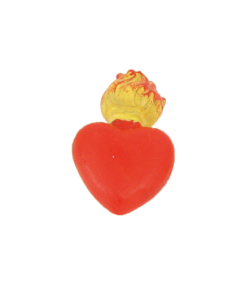 FADEDA Flammendes Herz – Hlg. Augustinus  / Höhe:3 cm / handbemalt / detailgetreue Krippen Figuren - Weihnachten Tisch Dekoration Krippe Zubehör