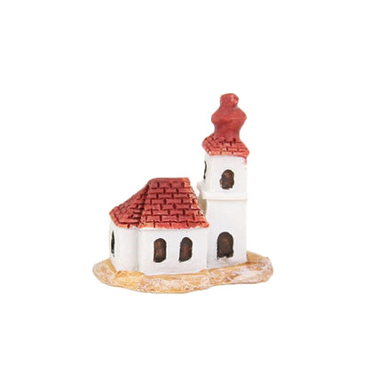 FADEDA Kirche – Hlg. Wolfgang / Höhe:3 cm / handbemalt / detailgetreue Krippen Figuren - Weihnachten Tisch Dekoration Krippe Zubehör