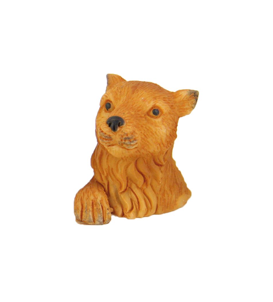 FADEDA Bär – Hlg. Korbinian / Höhe:3 cm / handbemalt / detailgetreue Krippen Figuren - Weihnachten Tisch Dekoration Krippe Zubehör