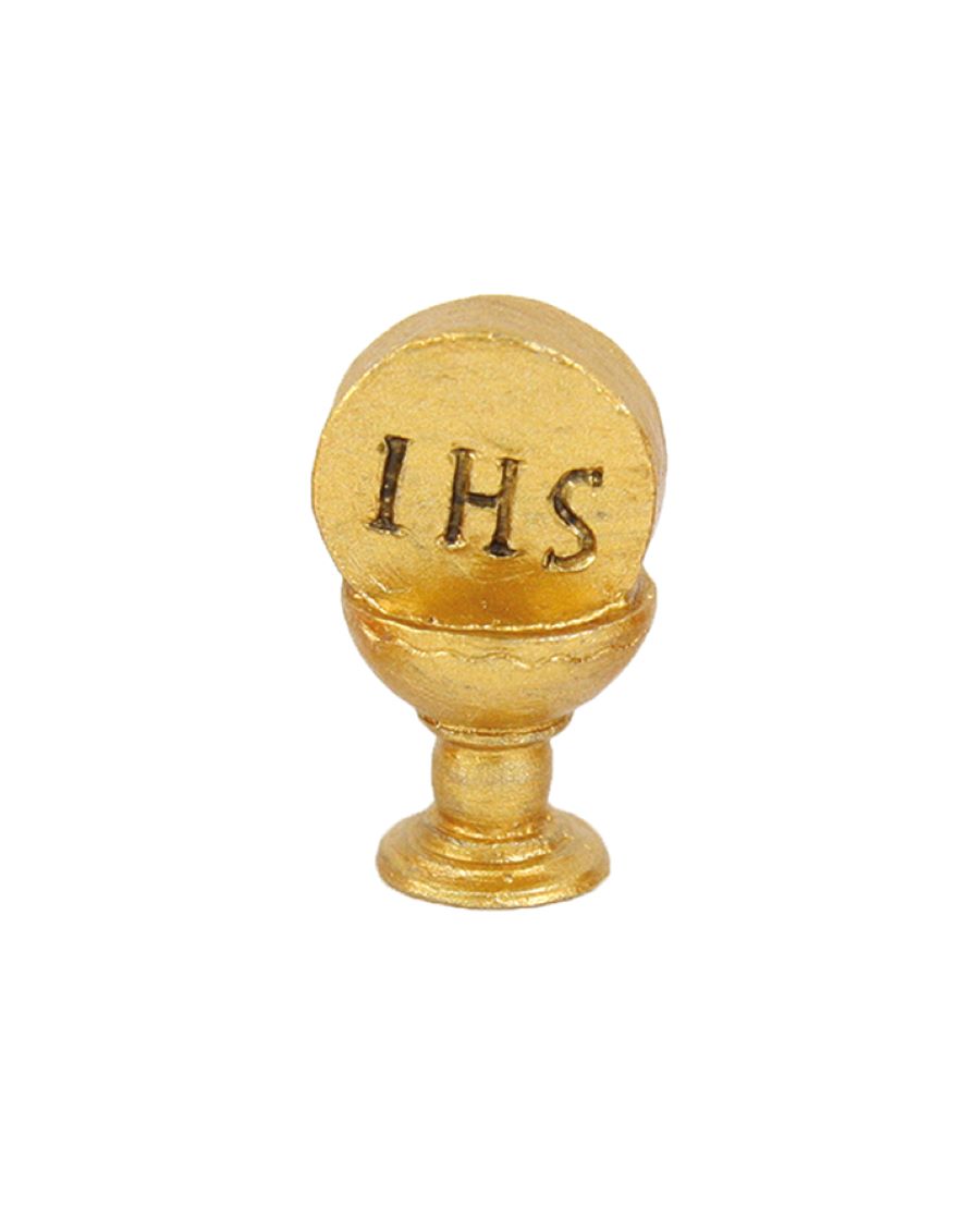 FADEDA Monstranz – Hlg. Norbert / Höhe:3 cm / handbemalt / detailgetreue Krippen Figuren - Weihnachten Tisch Dekoration Krippe Zubehör